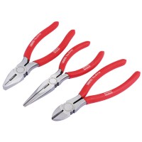 67924 - 160mm Pliers Set with PVC Dipped Handles (3 piece)