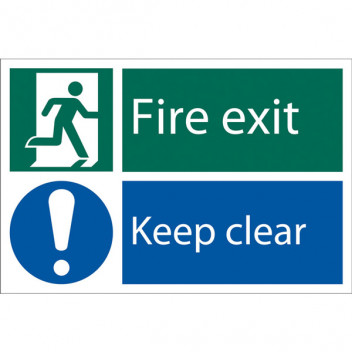 Draper 72458 - 'Fire Exit Keep Clear' Safety Sign