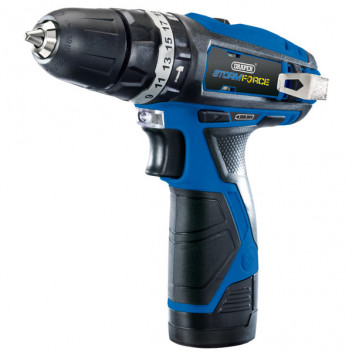 Draper 16048 - Storm Force&#174; 10.8V Cordless Hammer Drill with Two Li-ion Batteries