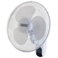 Draper 09113 - Draper 09113 - Wall Mounted Remote Control Fan 16" (400mm)