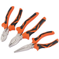 Draper 15385 - Draper 15385 - Soft Grip Pliers Set (Orange) (3 piece)