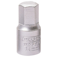 Draper 38327 - Draper 38327 - 14mm Hexagon 3/8 Square Drive Drain Plug Key