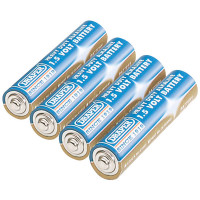 Draper 61833 - Draper 61833 - 4 Heavy Duty AAA-Size Alkaline Batteries
