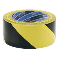 Draper 63382 - Draper 63382 - 33M x 50mm Black and Yellow Adhesive Hazard Tape Roll