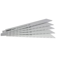 Draper Expert 02299 - Draper Expert 02299 - Expert 150mm 6tpi Bi-Metal Reciprocating Saw Blades for Wood and Nail Cutting - Pack of 5 Blades