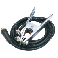 Draper 57375 - Draper 57375 - 200A 2.5M Earth Lead and Clamp with 10/25 Dinse Plug
