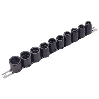 Draper Expert 33667 - Draper Expert 33667 - 1/2" Square Drive Hi-Torq® Metric Impact Socket Set on a Rail (10 Piece)