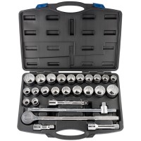 Draper 48329 - Draper 48329 - 3/4" Sq. Dr. Combined MM/AF Socket Set (26 Piece)