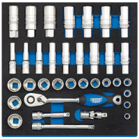 Draper Expert 63534 - Draper Expert 63534 - 3/8" Socket Set in 1/2 Drawer EVA Insert Tray (35 Piece)