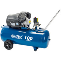 Draper 65396 - Draper 65396 - 100L V-Twin Air Compressor (2.2kW)