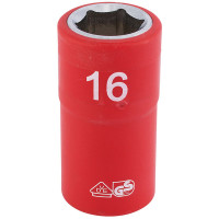 Draper Expert 31843 - Draper Expert 31843 - 1/2" Sq. Dr. Fully Insulated VDE Socket (16mm)