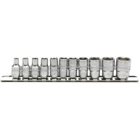 Draper Expert 16488 - Draper Expert 16488 - 1/4" Sq. Dr. Imperial Sockets on Metal Rail (11 piece)