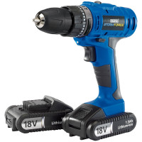 Draper 14602 - Draper 14602 - Storm Force® Cordless Combi Drill with Two Li-ion Batteries (18V)
