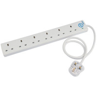 Draper 26534 - Draper 26534 - 6 Way 0.75 Metre Surge Protected Extension Lead