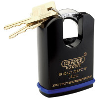 Draper Expert 64198 - Draper Expert 64198 - Expert 61mm Heavy Duty Padlock and 2 Keys with Shrouded Shackle