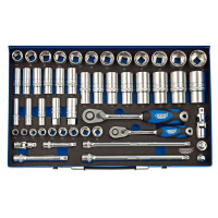 Draper Expert 16475 - Draper Expert 16475 - 3/8" and 1/2" Sq. Dr. Metric Socket Set in Metal Case (50 Piece)