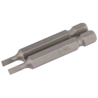 Draper 64088 - Draper 64088 - 3mm 1/4" Hex. Plain Slot Insert Bit 50mm Long x 2