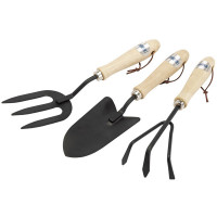 Draper 83993 - Draper 83993 - Carbon Steel Hand Fork, Cultivator and Trowel with Hardwood