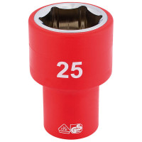 Draper Expert 31961 - Draper Expert 31961 - 1/2" Sq. Dr. Fully Insulated VDE Socket (25mm)
