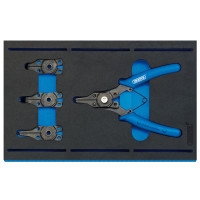 Draper Expert 63196 - Draper Expert 63196 - Interchangeable Circlip Plier Set in 1/4 Drawer EVA Insert Tray (5 Piece)