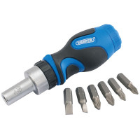 Draper 01050 - Draper 01050 - Stubby Ratchet Screwdriver and Bit Set (7 Piece)