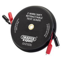 Draper Expert 64766 - Draper Expert 64766 - Expert 30ft 2 Wire Retractable Test Leads