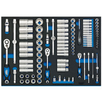 Draper Expert 63537 - Draper Expert 63537 - 1/4", 3/8", and 1/2" Socket Set in Full Plus Drawer EVA Insert Tray (96 Piece)