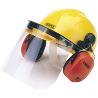 Draper 69933 - Draper 69933 - Safety Helmet with Ear Muffs and Visor