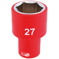 Draper Expert 31964 - Draper Expert 31964 - 1/2" Sq. Dr. Fully Insulated VDE Socket (27mm)