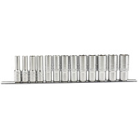 Draper Expert 16500 - Draper Expert 16500 - 1/2" Sq. Dr. Imperial Deep Sockets on a Metal Rail (13 Piece)