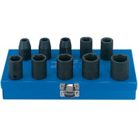 Draper Expert 33668 - Draper Expert 33668 - 1/2" Square Drive Hi-Torq® Metric Impact Socket Set in a Metal Case (10 Piece)