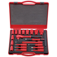 Draper Expert 07233 - Draper Expert 07233 - 1/2" Sq. Dr. VDE Approved Fully Insulated Metric Socket Set (20 Piece)