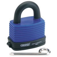 Draper 64175 - Draper 64175 - 48mm Resetable 4 Number Combination Laminated Steel Padlock and Bumper