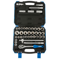 Draper 82136 - Draper 82136 - 1/2" Sq. Dr. Combined MM/AF Socket Set (41 Piece)