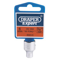 Draper Expert 53213 - Draper Expert 53213 - Expert 6mm 3/8" Square Drive Hi-Torq® 12 Point Socket