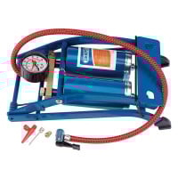 Draper 25996 - Draper 25996 - Double Cylinder Foot Pump with Pressure Gauge