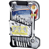 Draper Expert 07033 - Draper Expert 07033 - Metric Combination Spanner Set with Flexible Head and Double Ratcheting Features (8 Piece)