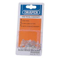 Draper 14013 - Draper 14013 - 100 x 2.4mm Rivet Backing Washers