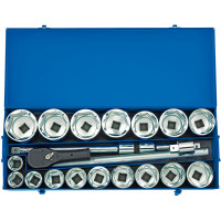 Draper Expert 16485 - Draper Expert 16485 - 1" Sq. Dr. Metric Socket Set in Metal Case (22 Piece)