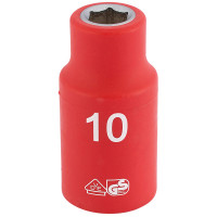 Draper Expert 31756 - Draper Expert 31756 - 1/2" Sq. Dr. Fully Insulated VDE Socket (10mm)