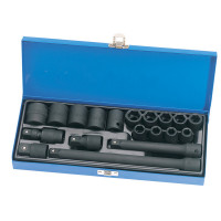 Draper Expert 54651 - Draper Expert 54651 - 1/2" Square Drive Hi-Torq® Metric Impact Socket Set and Accessories (19 Piece)