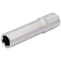 Draper Expert 09826 - Draper Expert 09826 - Expert 7 mm 1/4" Sq. Dr. Hi-Torq® Metric Satin Chrome Deep Sockets