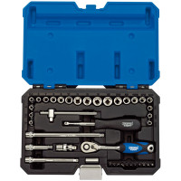 Draper Expert 16445 - Draper Expert 16445 - 1/4" Sq. Dr. Combined MM/AF Socket Set (40 piece)