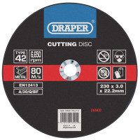 Draper 26902 - Draper 26902 - Depressed Centre Metal Cutting Discs (230 x 3.0 x 22.2mm)