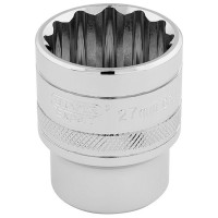 Draper Expert 33442 - Draper Expert 33442 - 1/2" Square Drive Hi-Torq® 12 Point Socket (27mm)