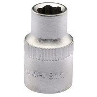 Draper Expert 09832 - Draper Expert 09832 - Expert 8mm 3/8" Square Drive Hi-Torq® Satin Chrome 6 Point Socket