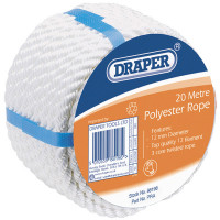 Draper 88198 - Draper 88198 - 20M x 12mm 3 Core Polyester Rope