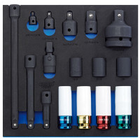 Draper Expert 63482 - Draper Expert 63482 - 1/2" Sq. Dr. Impact Socket Set in 1/2 Drawer EVA Insert Tray (16 Piece)
