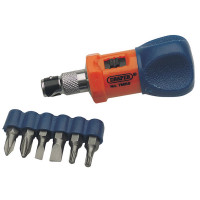 Draper 18927 - Draper 18927 - Chubby Ratchet Screwdriver and Bit Set (7 Piece)