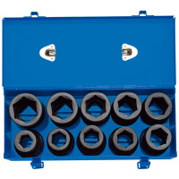 Draper Expert 83283 - Draper Expert 83283 - 1" Sq. Dr. Combined MM/AF Deep Impact Socket Set in Metal Case (10 Piece)